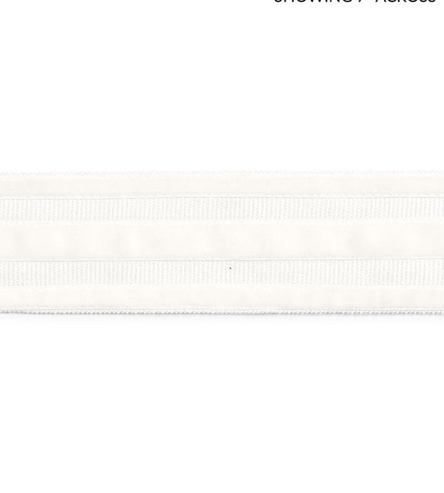 Scalamandre Runway Velvet Tape Snow Trim Sample SCT33250001