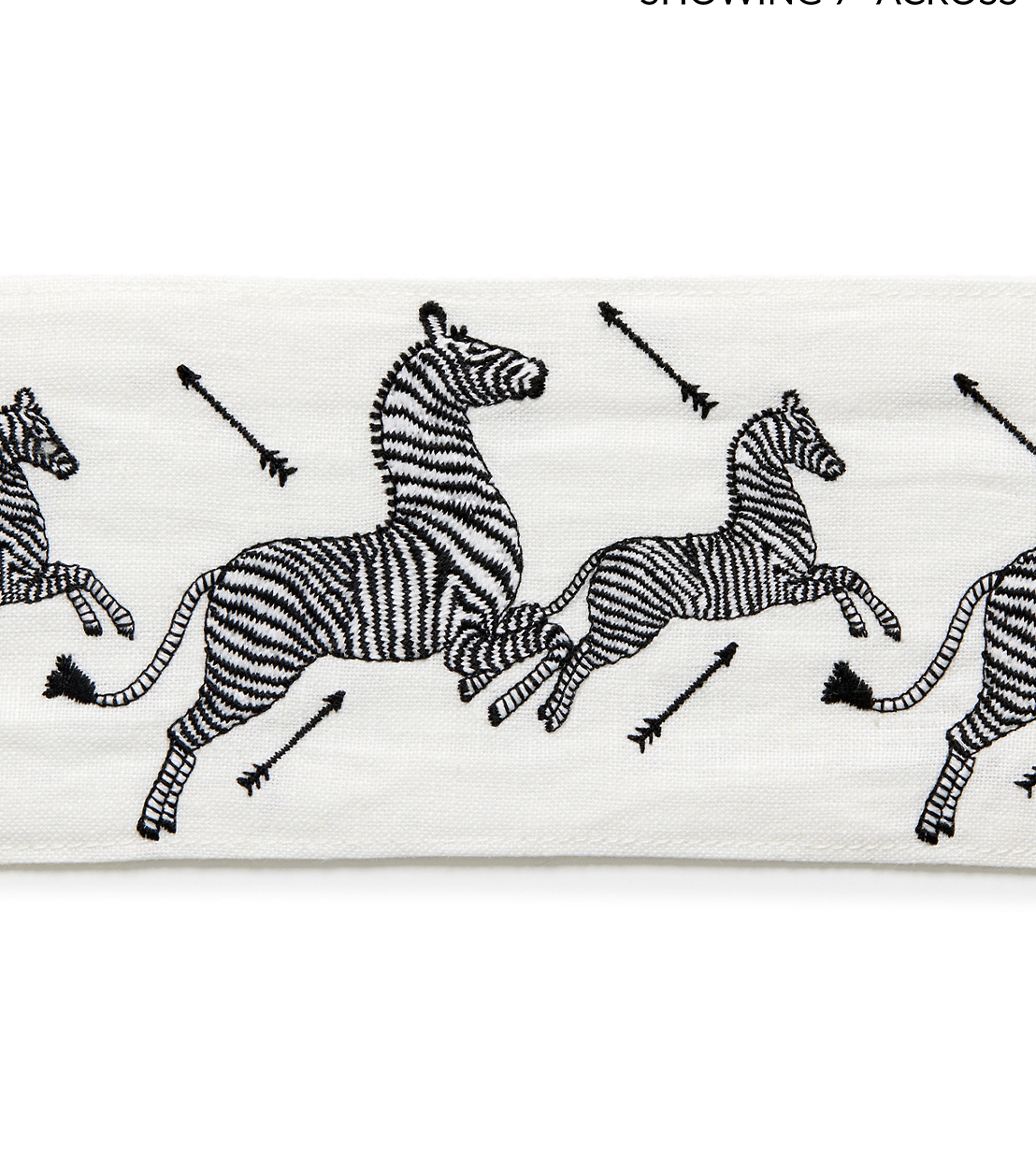 Scalamandre Zebras Embroidered Tape Ivory Trimming Sample SCT33320001