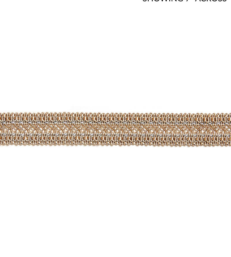 Scalamandre Selena Gimp Braid Flax & Silver Trim SCV12400001