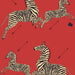 Scalamandre Zebras | Removable Masai Red Wallpaper Sample SCWP81388PS0001