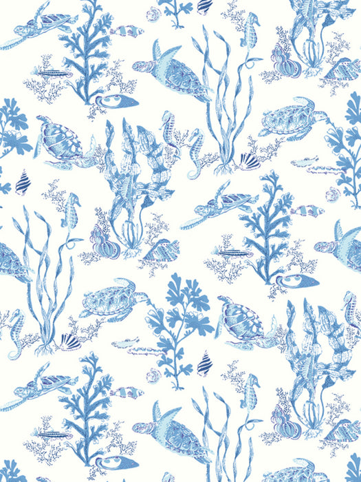 Scalamandre Garparilla | Removable Azure Wallpaper SCWP88209PS0001