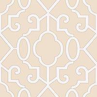 Scalamandre Ming Fretwork WP Alabaster Wallpaper SCWP883560001