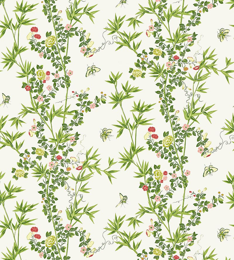 Scalamandre Jardin De Chine Spring Wallpaper Sample SCWP883750001