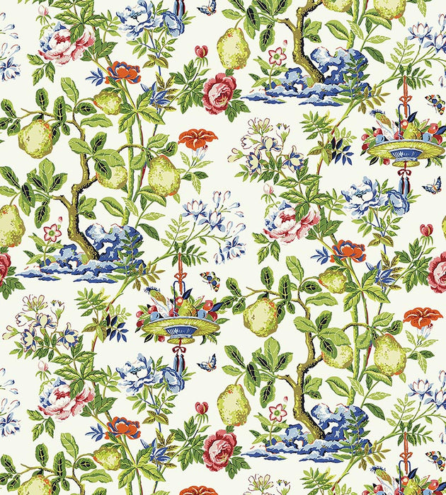 Scalamandre Shantung Garden Bloom Wallpaper Sample SCWP883770001