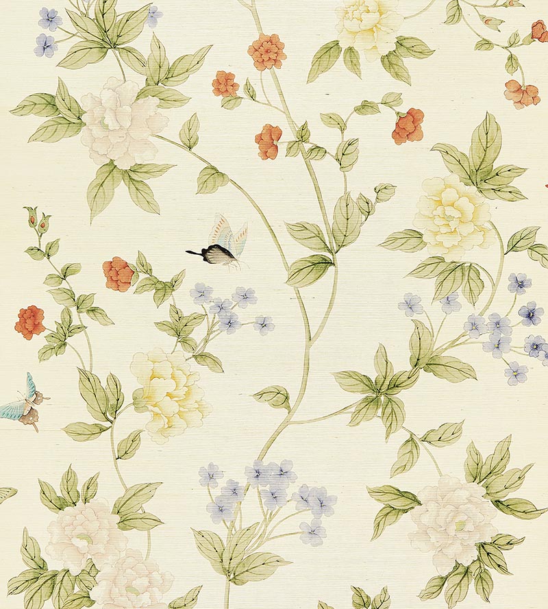Scalamandre Luoyang Garden Sisal Document Wallpaper SCWP883820001