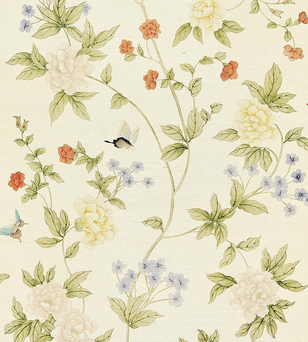 Scalamandre Luoyang Garden Sisal Document Wallpaper SCWP883820001