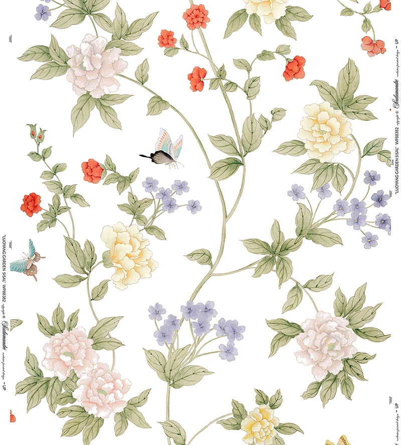 Scalamandre Luoyang Garden Sisal Document Wallpaper SCWP883820001