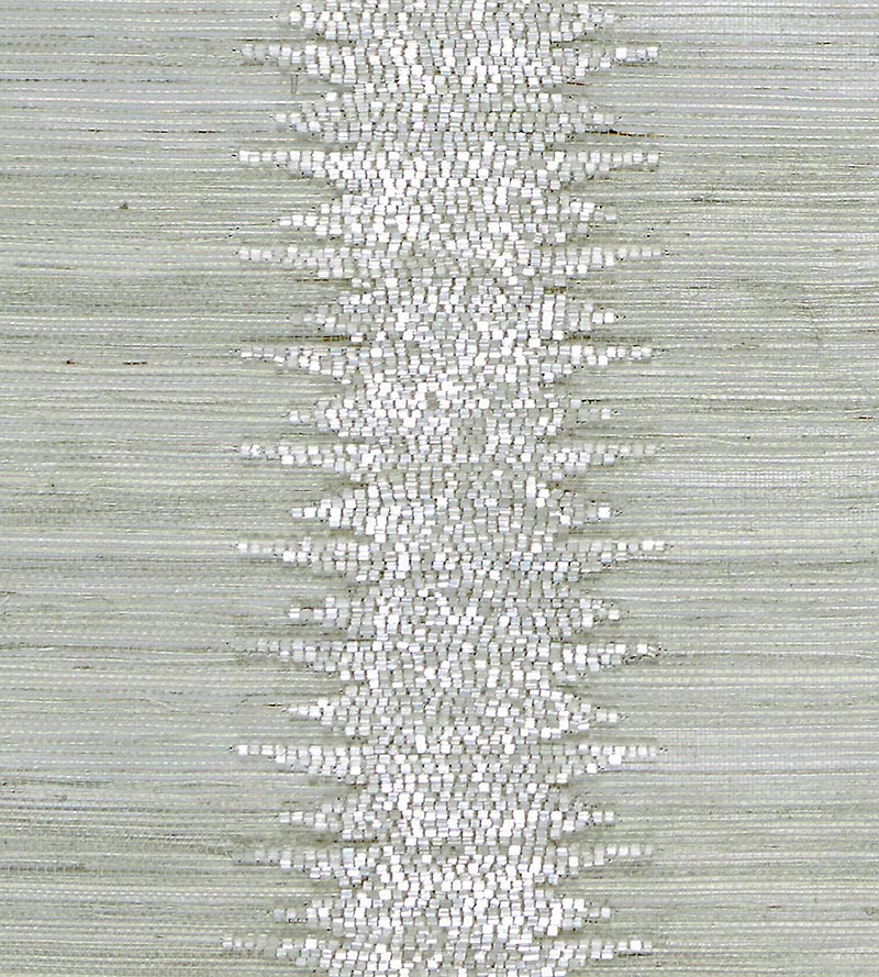 Scalamandre Veronica Beaded Grasscloth Glacier Wallpaper Sample SCWP883860001