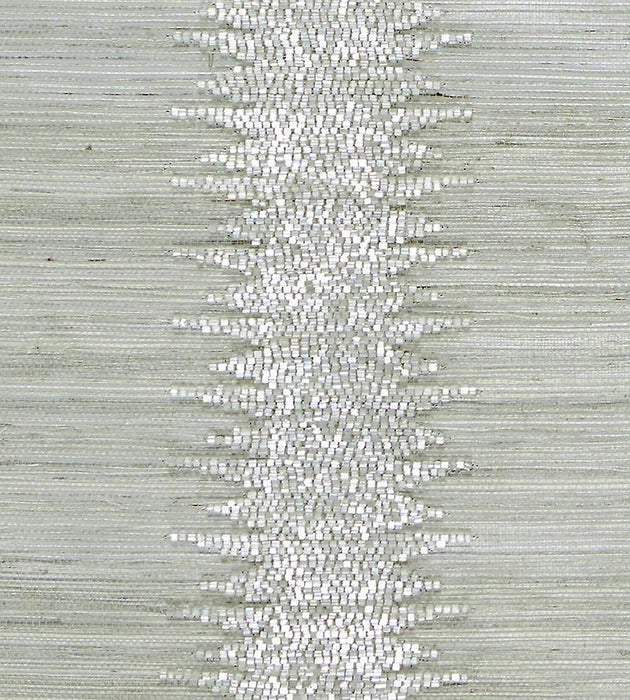 Scalamandre Veronica Beaded Grasscloth Glacier Wallpaper Sample SCWP883860001