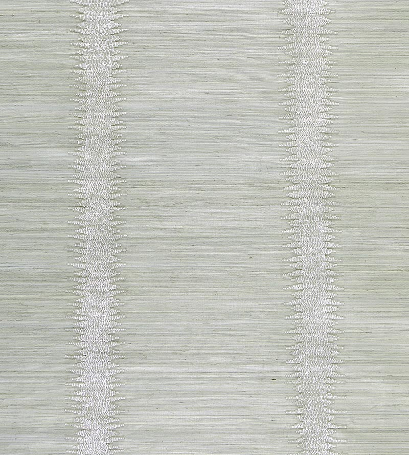 Scalamandre Veronica Beaded Grasscloth Glacier Wallpaper Sample SCWP883860001