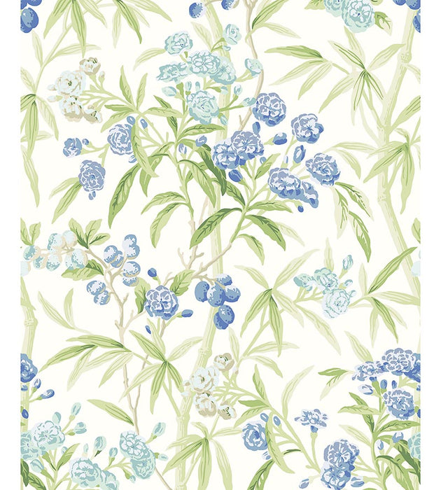 Scalamandre Lanai Lagoon Wallpaper Sample SCWP884310001