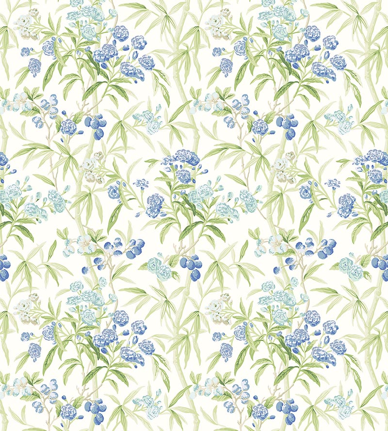 Scalamandre Lanai Lagoon Wallpaper Sample SCWP884310001