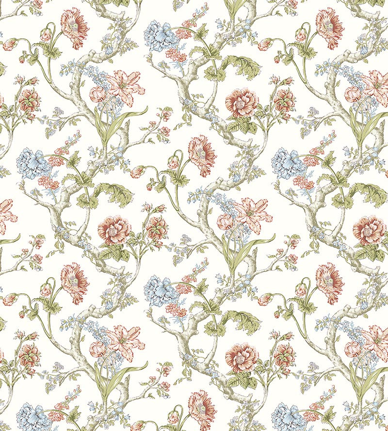 Scalamandre Andrew Jackson Floral Countryside Wallpaper SCWP884320001