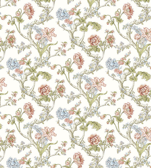 Scalamandre Andrew Jackson Floral Countryside Wallpaper SCWP884320001