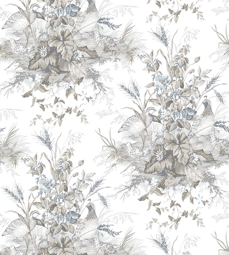 Scalamandre Edwin'S Covey Grisaille Wallpaper SCWP884340001