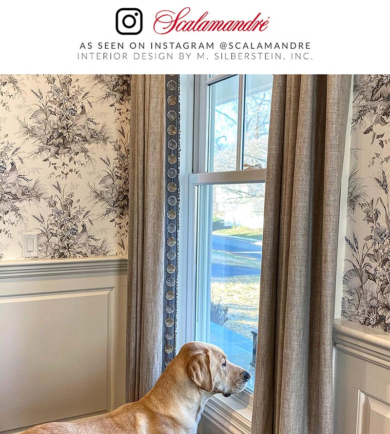 Scalamandre Edwin'S Covey Grisaille Wallpaper Sample SCWP884340001