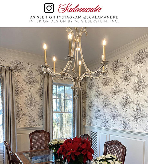 Scalamandre Edwin'S Covey Grisaille Wallpaper Sample SCWP884340001