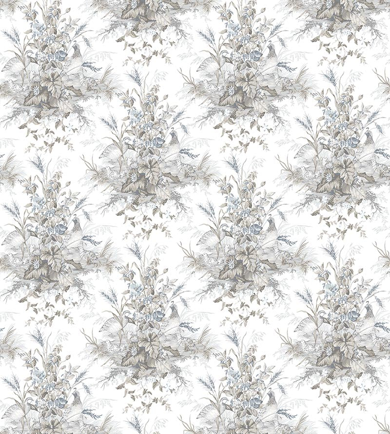 Scalamandre Edwin'S Covey Grisaille Wallpaper Sample SCWP884340001