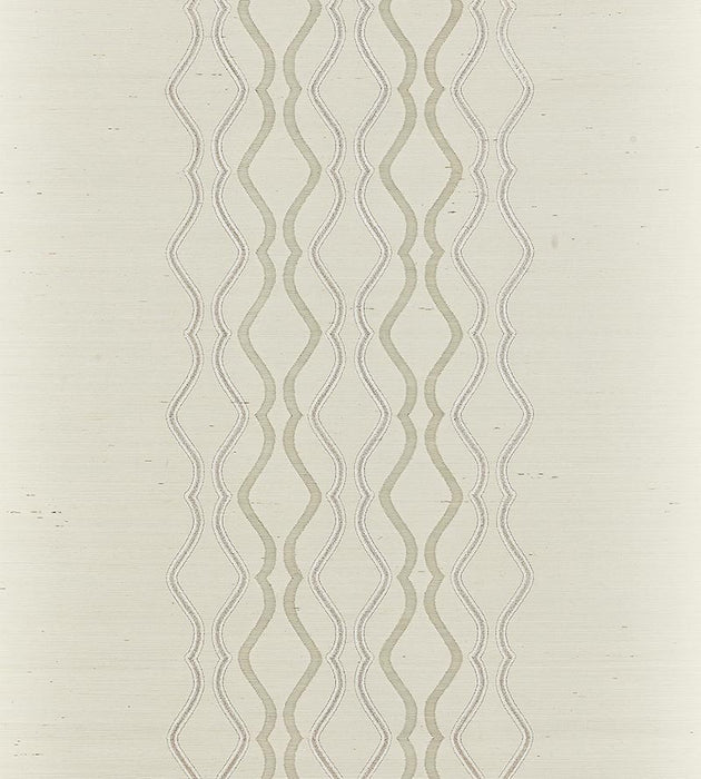 Scalamandre Valentina Embellished Sisal Frost Wallpaper SCWP884470001