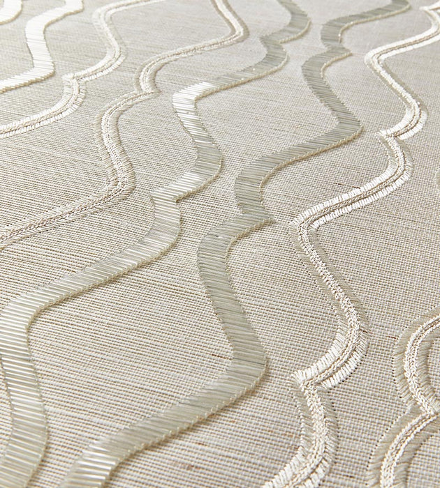 Scalamandre Valentina Embellished Sisal Frost Wallpaper Sample SCWP884470001