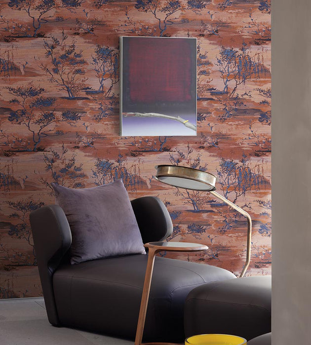 Scalamandre Sagimai Brick Wallpaper Sample SCWP884510001