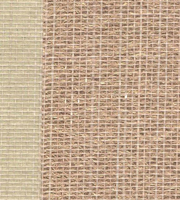 Scalamandre Mezzo - Sisal Natural & Warm Gold Wallpaper Sample SCWP884630001