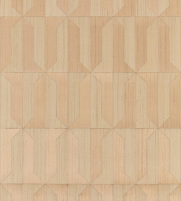 Scalamandre Mezzo - Sisal Natural & Warm Gold Wallpaper Sample SCWP884630001