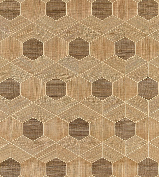 Scalamandre Hive - Sisal Burnished Wallpaper Sample SCWP884680001