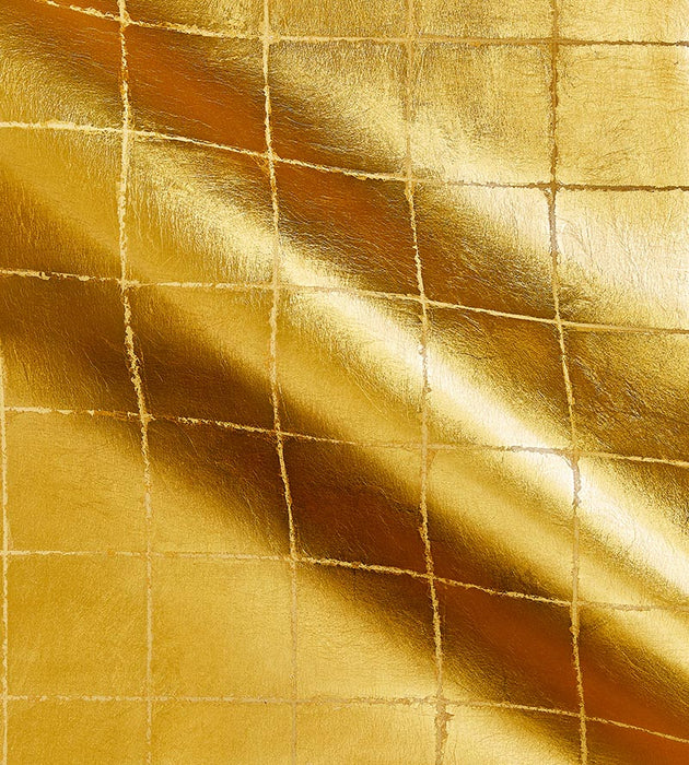 Scalamandre Golden Square Gold Wallpaper Sample SCWP885090001