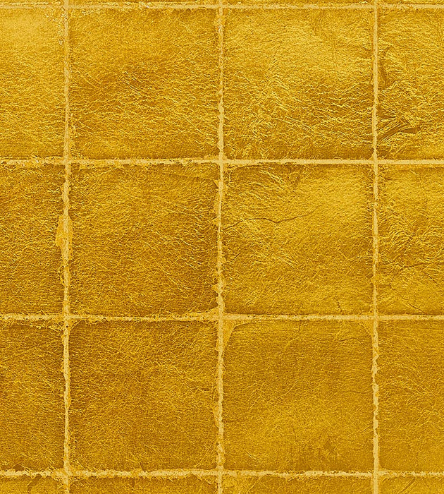 Scalamandre Golden Square Gold Wallpaper Sample SCWP885090001