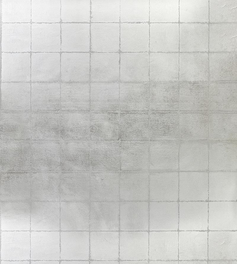 Scalamandre Silver Square Silver Wallpaper Sample SCWP885100001