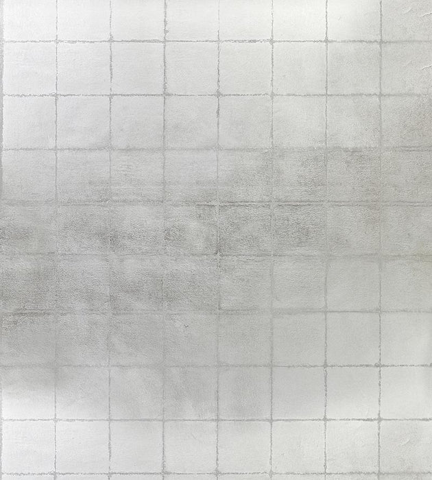 Scalamandre Silver Square Silver Wallpaper Sample SCWP885100001