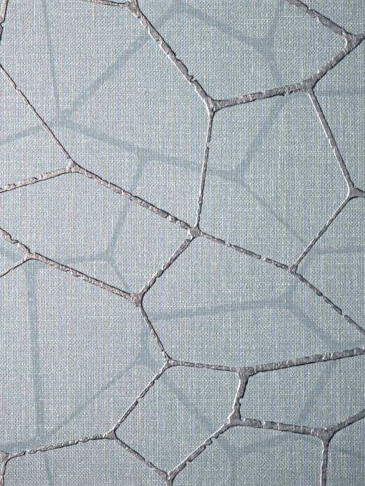 Scalamandre Lattice Wallcovering Silver Sky Wallpaper Sample SCWP885420001