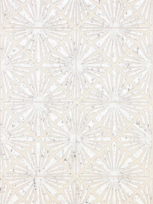 Scalamandre Milan Diamond Grasscloth Parchment Wallpaper Sample SCWP885560001