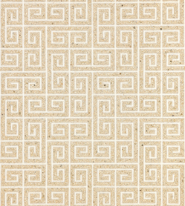 Scalamandre Fret Mosaic Grasscloth Sand Wallcovering Sample SCWP885570001