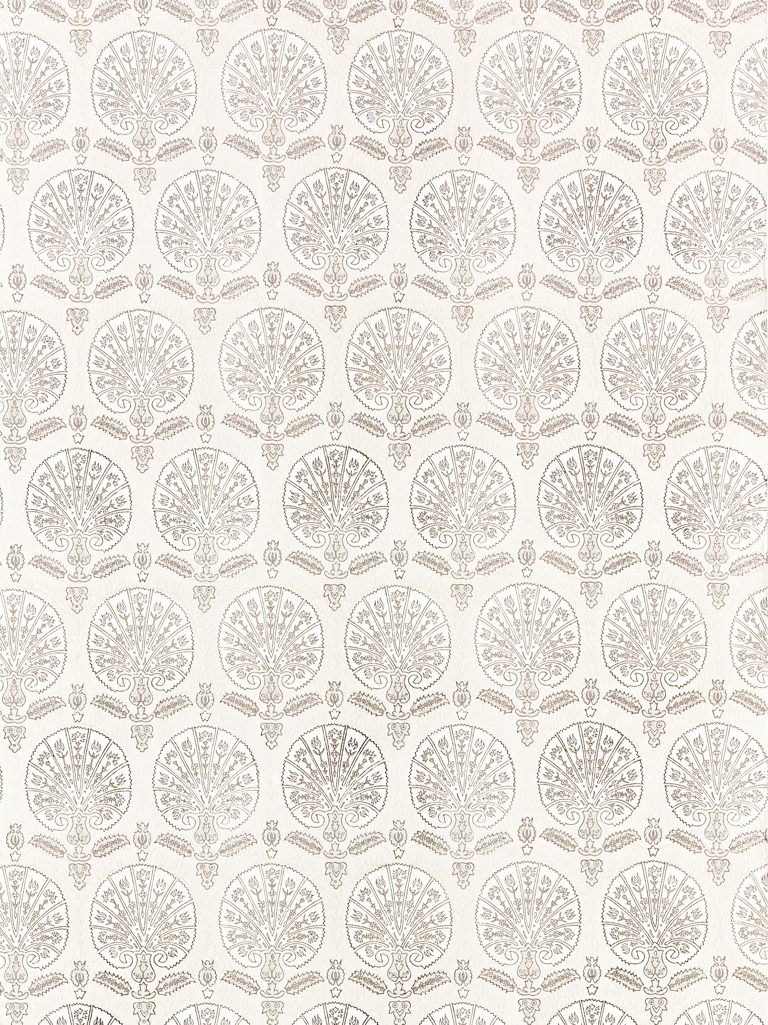 Scalamandre Karanfil Block Print Birch Wallpaper SCWP885600001