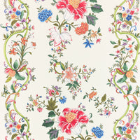 Scalamandre Camellia Trellis Cream Multi Wallpaper SCWP885660001