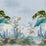 Scalamandre Vembanad Mural | 4 Panel Set Opal Wallpaper SCWP885870001