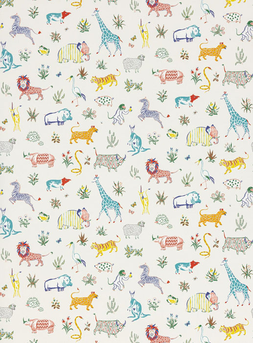 Scalamandre Zoo Primary Wallpaper Sample SCWP88609D0001
