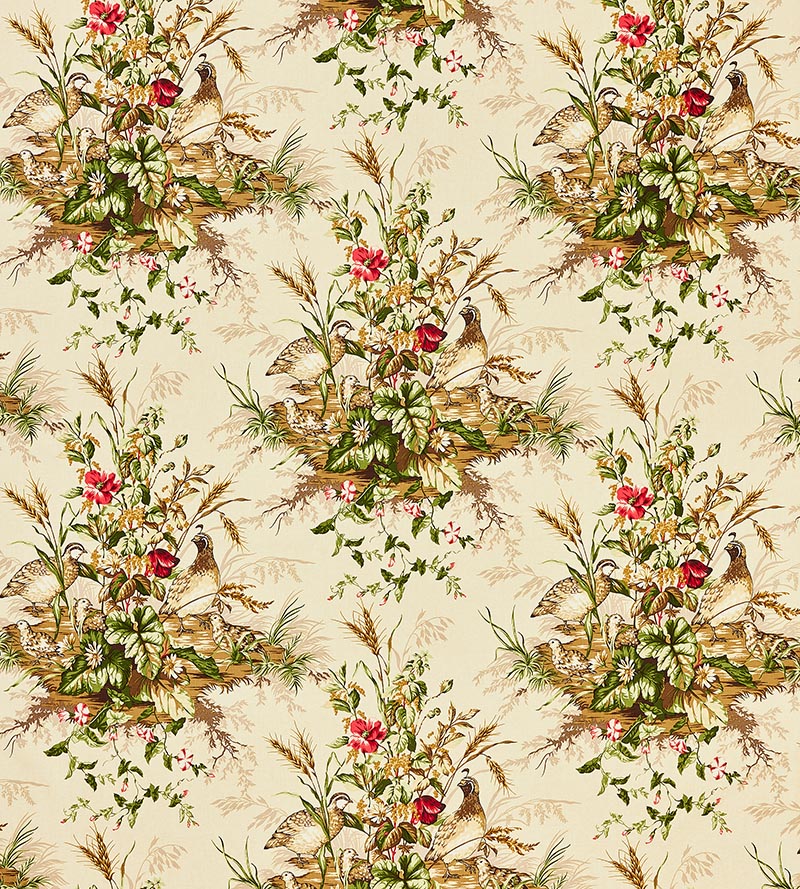 Scalamandre Edwin'S Covey Linen Print Multi On Sisal Fabric SC163100002