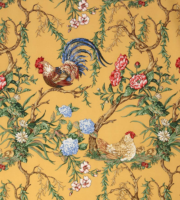 Scalamandre Chanticleer Mustard Fabric Sample SC163600002
