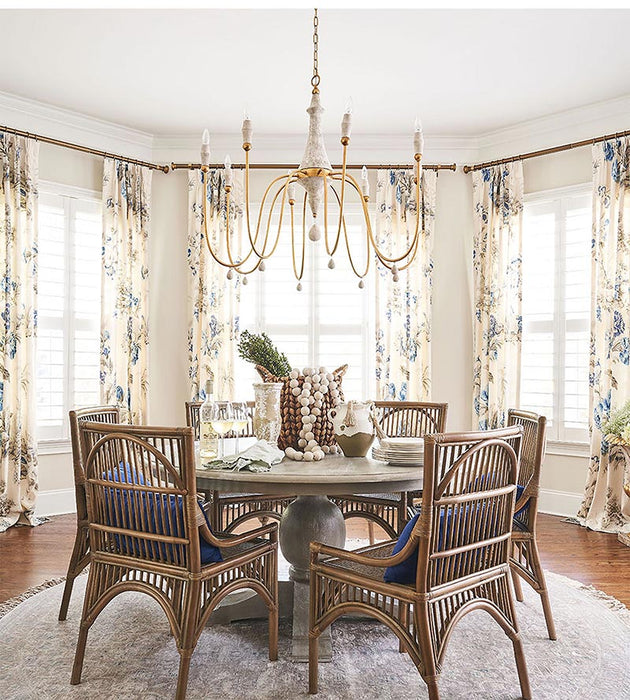 Scalamandre Somerset Linen Print Porcelain Fabric SC165840002