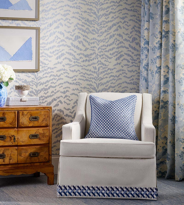 Scalamandre Ascot Linen Print Sky Fabric SC166020002