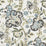 Scalamandre Cumbria Hand Block Print Smoke On Ivory Fabric Sample SC166030002