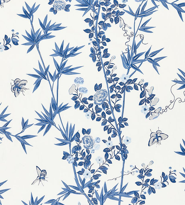 Scalamandre Jardin De Chine Porcelain Fabric Sample SC166080002