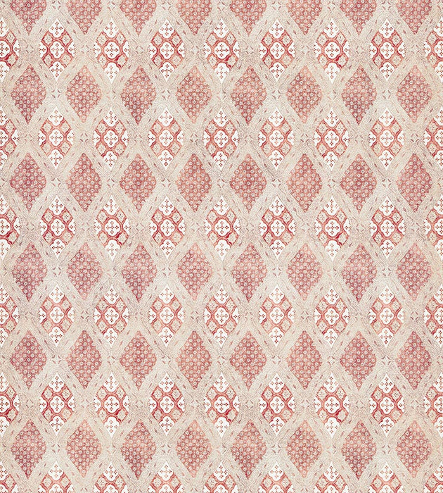 Scalamandre Farrah Print Coral Spice Fabric Sample SC166260002