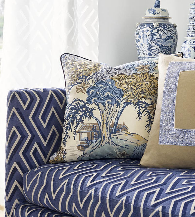 Scalamandre Sea Of Trees Print Blue Ridge Fabric SC166270002