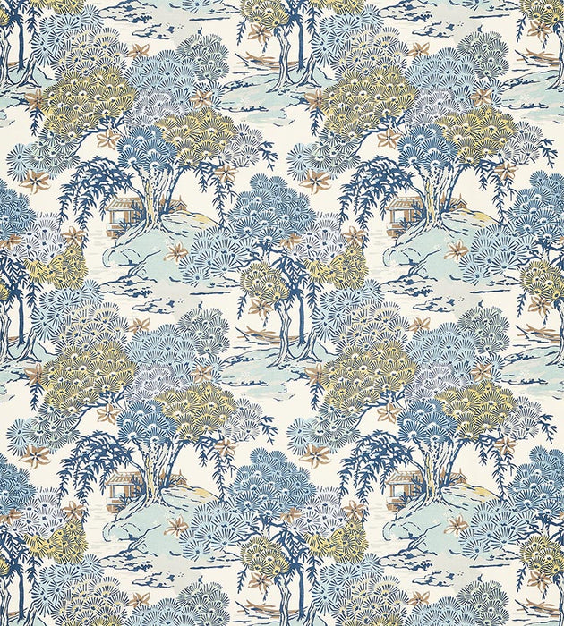 Scalamandre Sea Of Trees Print Blue Ridge Fabric SC166270002