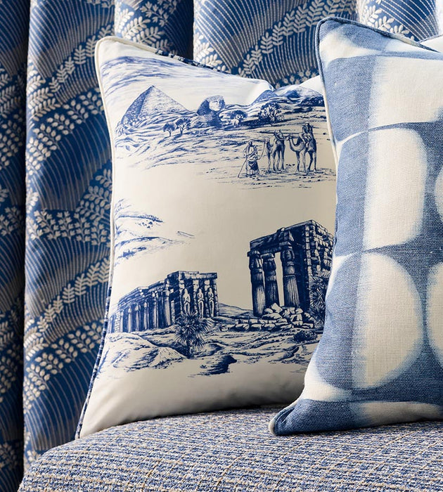 Scalamandre Cairo Toile Lapis Fabric SC166350002