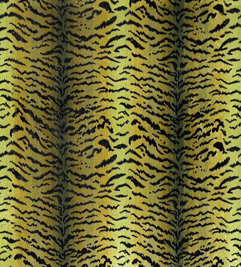 Scalamandre Tigre Greens & Black Fabric Sample SC26167MMA0002